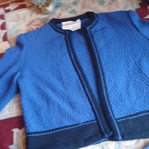 Blue and Black Women's Skirt Set